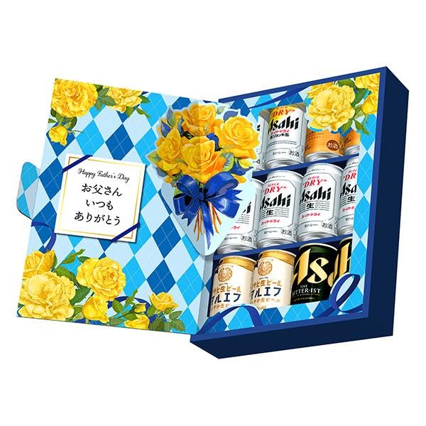 Amazon.co.jp: 【父の日 プレゼント 贈り物】 父の日 装飾付きアサヒ