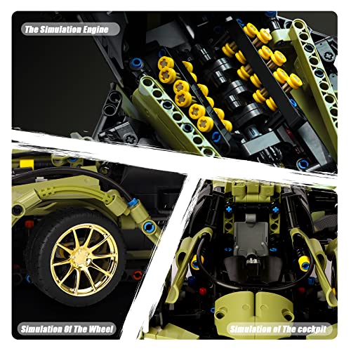 Super Sports Car Building Block Kit,Cars 1:14 Model Moc Construction Toys For Boys Girls Age 8-14,Adults Challenging(1039 Pieces) #TOP2