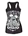 Pink Wind Womens Skeleton Skull Digital Printed Sleeveless T Shirt Vest Tank Tops (One Size, Skull Bone Kiss)