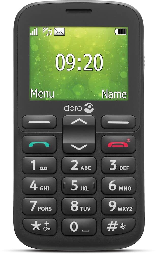 Doro 1380 2G Telefono Cellulare per Anziani - Dual SIM - Telefonino - Dumb Phone - Mini Telefono - Fotocamera - Tasto SOS - Base di Ricarica - Vivavoce - Bluetooth - Telefonia [Versione Italiana]
