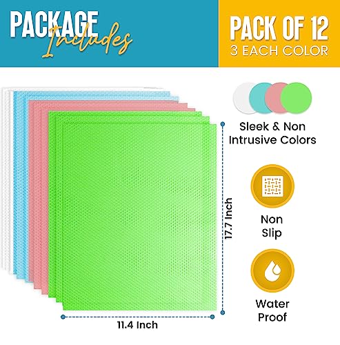 Refrigerator Liners for Shelves  by Linda’s Essentials - Non-Adhesive Shelf or Drawer Liner, BPA-Free Fridge Mats for Ki - Additional View