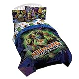 Nickelodeon Teenage Mutant Ninja Turtles Stars Cotton Polyester Blend Full 4 Piece Sheet Set