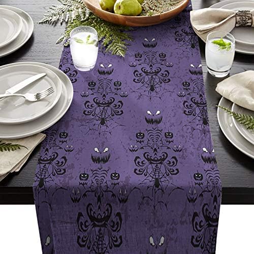 Halloween Table Runner Party Supplies Fabric Decorations for Wedd...