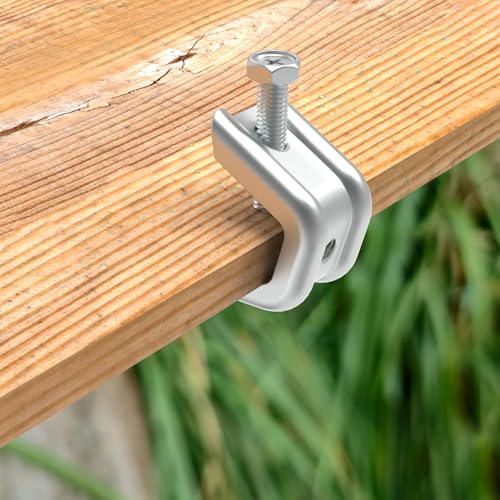 Image of 1 /4 inch x 20 Beam Clamp for Threaded Wire Ring, Zinc Plated Steel Beam Clamp with Harden Point Screws for 1 /2 inch Flanges 50 Pack