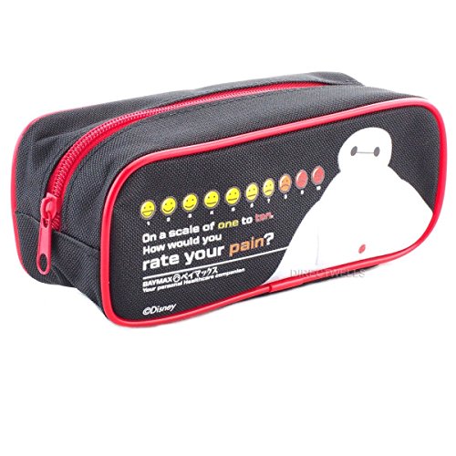 Disney Big Hero 6 Baymax Character Black Pencil Case (1 PENCIL CASE)