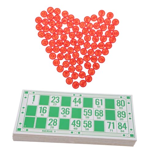 SUPVOX Bingo Game Chess Set Bingo Number Cards Chess Props Party Game Fine Craftsmanship