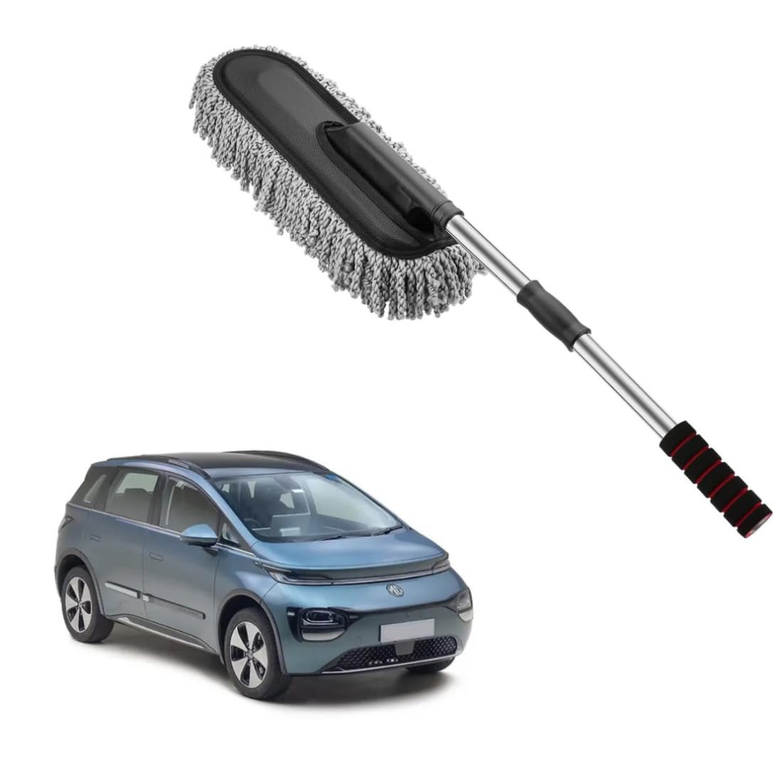 Microfiber Car Cleaning Duster with Extendable Handle – Soft Scratch-Free Duster for Car Exterior Cleaning – Washable Head, Long Handle Car Duster for MG Windsor-image-49