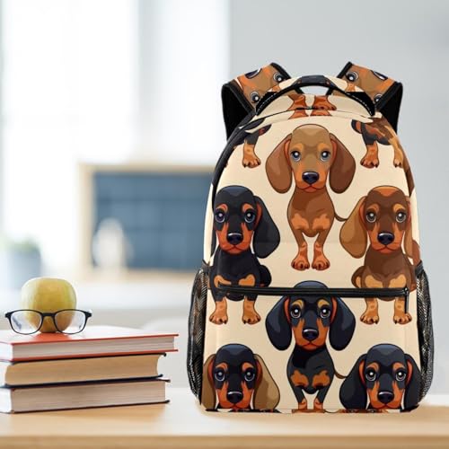 Sac à dos de voyage multicolore teckel taille unique ajustable - 6