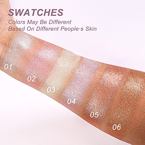 Young Vision Baked Highlighter Powder Palette, Sheer Pearl Shimmer Shades For Face Highlighter Makeup thumb #2