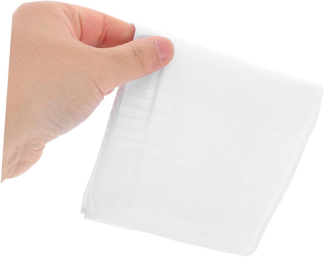 18pcs Men's Cotton Handkerchiefs Soft Cotton for Pocket Square Wedding Business
