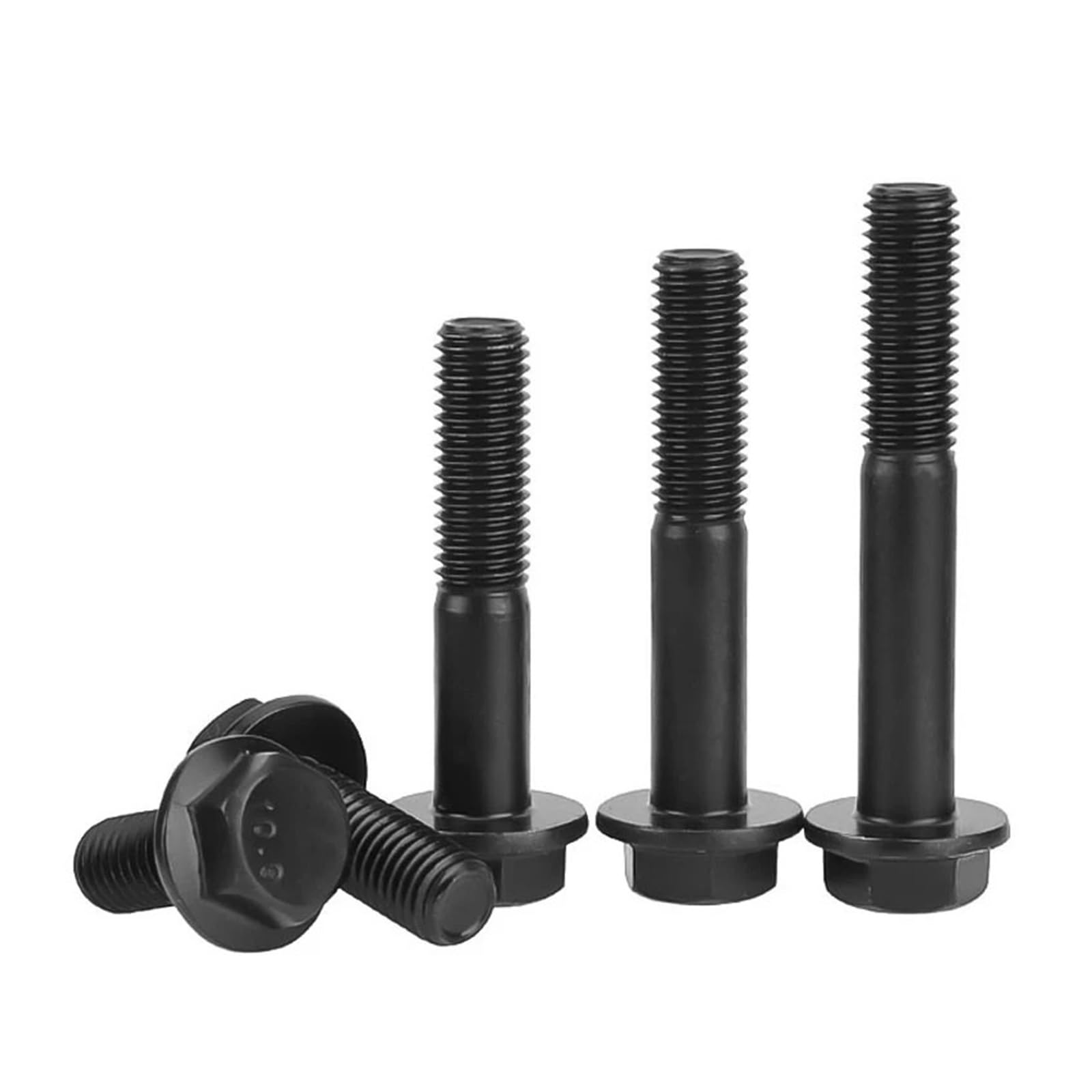 Vis à tête hexagonale en acier au carbone noir de qualité 10.9, M10 M12 M14 M16, vis à tête hexagonale, pas de filetage fin 1.25/1.5mm(M14x45mmFull(1pcs))