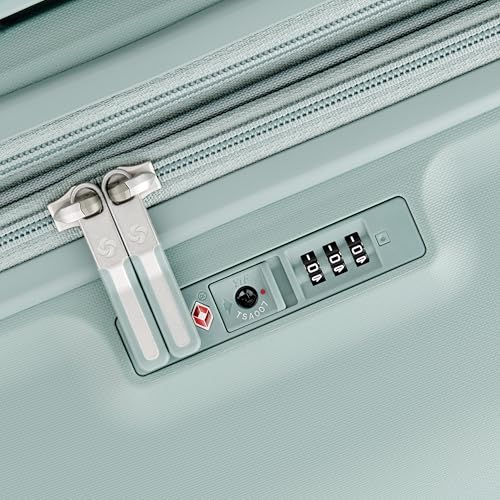 Image of Samsonite Elevation Plus - Large Hardside Luggage - Scratch Resistant Polypropylene Shell, RightHeight Adjustable Handle, Integrated AirTag Holder, TSA Lock, WetPak Compartment - Cypress Green