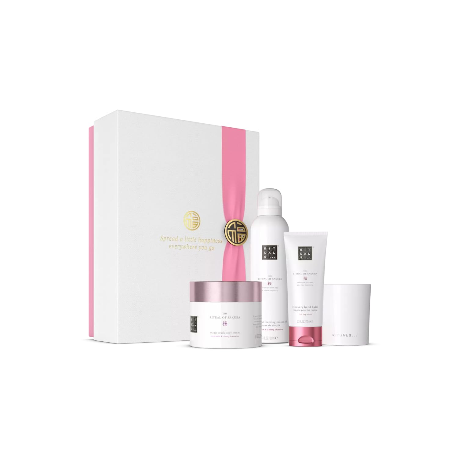 RITUALS Gift Set The Ritual of Sakura Large - Home and Skincare Products Enriched with Cherry Blossom and Rice Milk - Bath Gift Box with Renewing and Soothing Properties