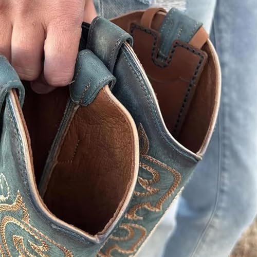 Western Boot Wallet with Snap Strap, 2025 Fashion Leather Wallet, Small handcrafted Leather Credit Card Wallets for Women, Western Pull on Boot Accessory, Slim Cowboy Billfold for Men Women(Black)4