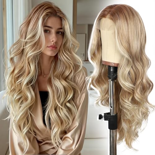 Long Omber Blonde Wavy Wig