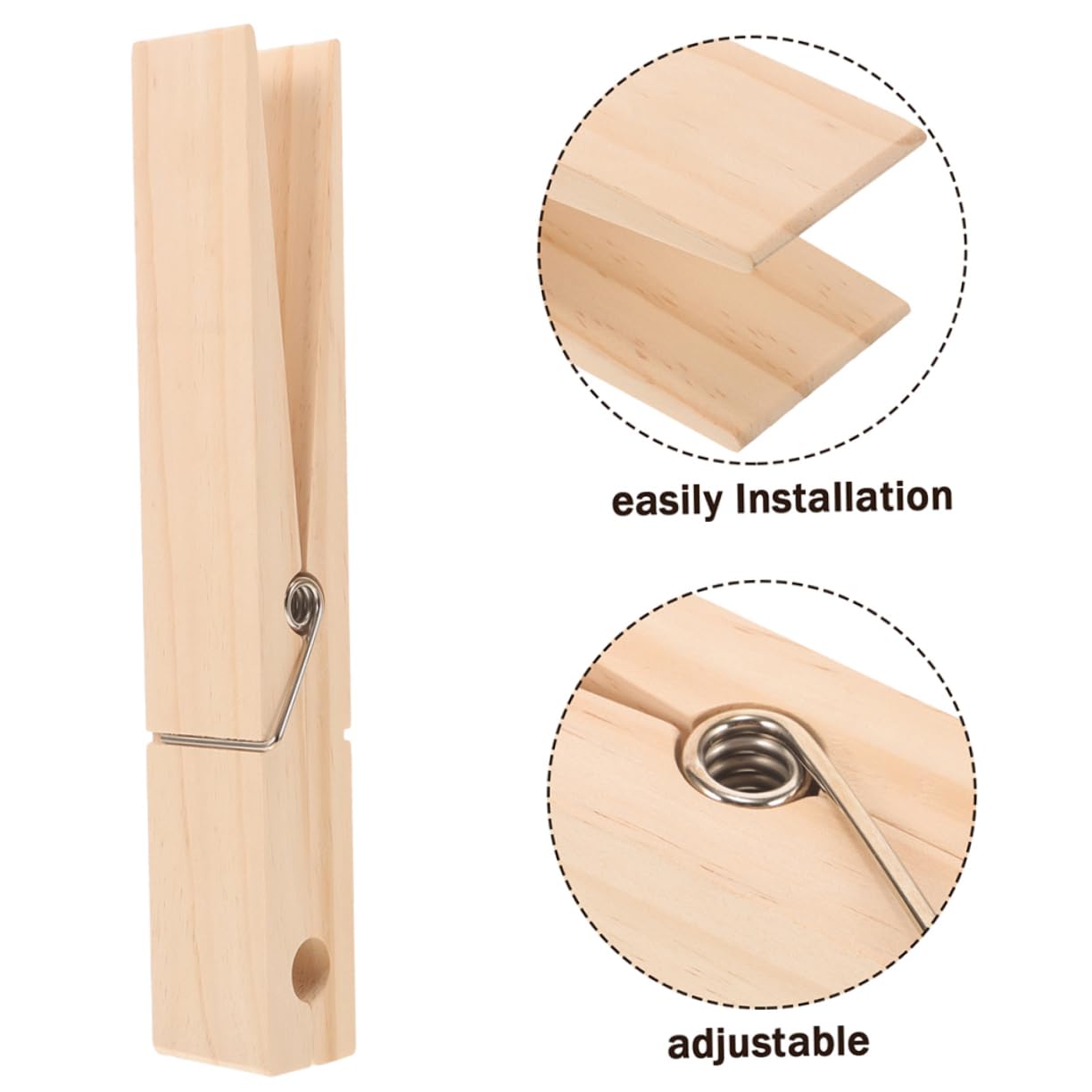 2pezzi Molletta in Legno Per Asciugamani Grande Molletta Per Stendere i Panni Per Vestiti in Legno Per Bagni e Lavanderie Resistente e Duraturo