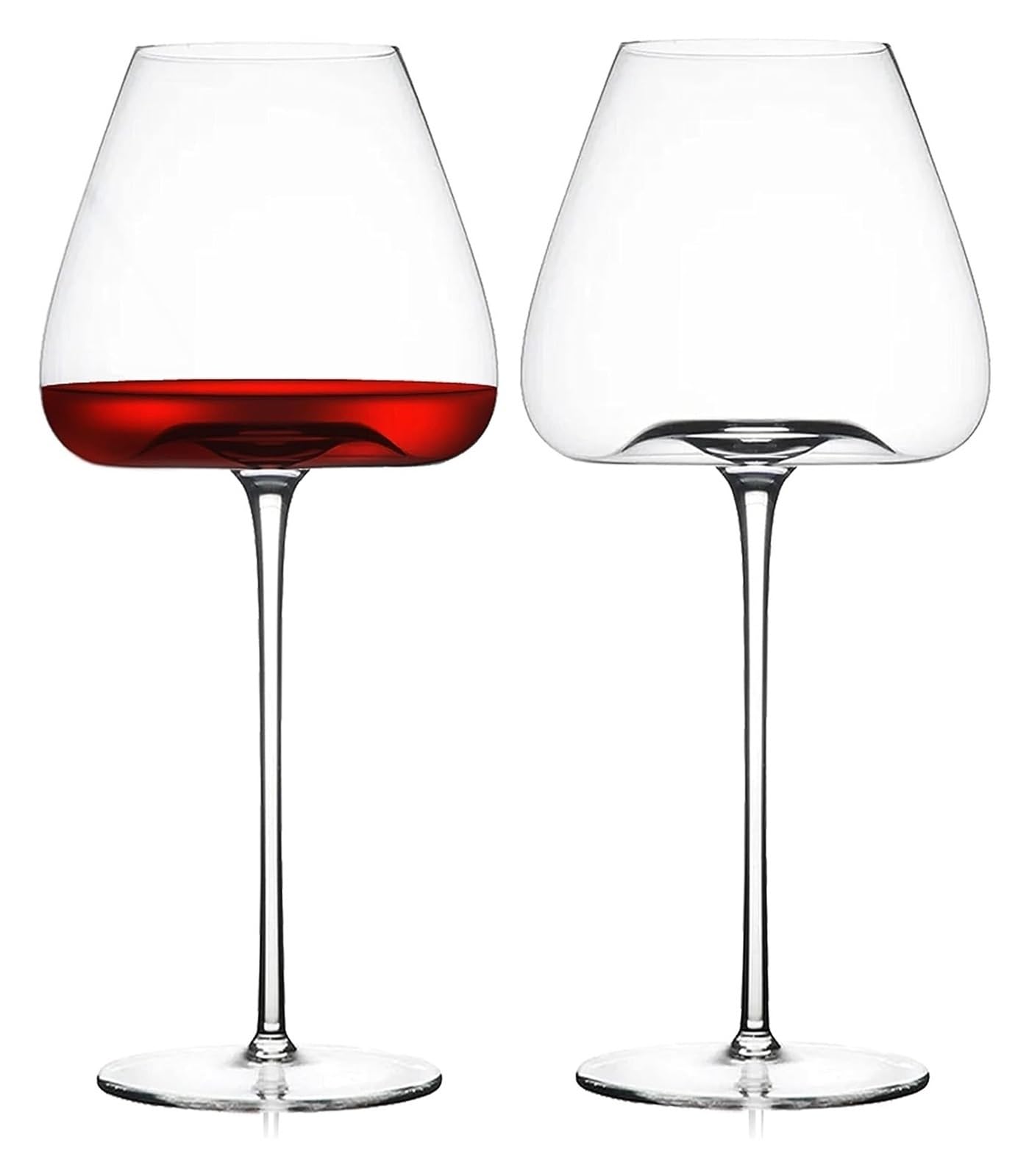THE WHITE SHOP 2 PCS Wine Glasses, 700ml Elegant Hand blown White and Red Wine Glasses, Lead-free Premium Crystal Clear Glass for Wedding, Anniversary or Birthday Gift
