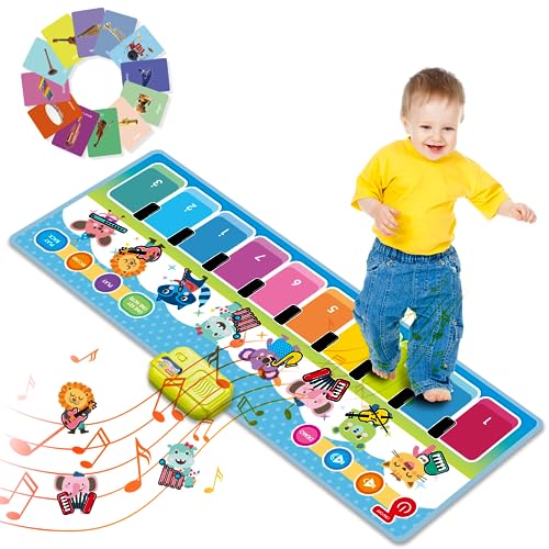 Joyjoz Alfombra de Piano, Alfombra Musical Mejorada con 8 Instrumentos de...