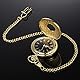 HICARER Vintage Gold Taschenuhr Stahl Herrenuhr mit Kette