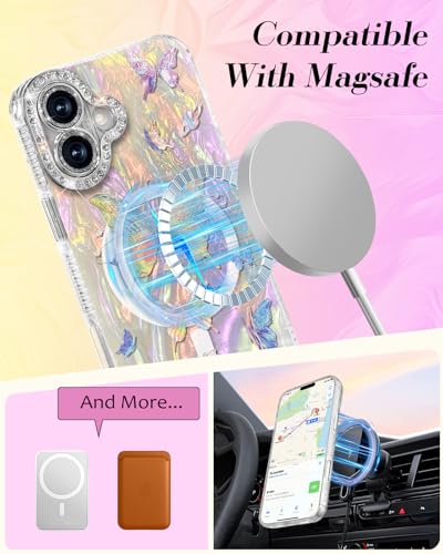 Coque iPhone 17 anti-choc esthétique papillon avec protection objectif - 3