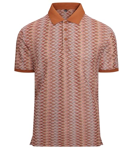 Alex Vando Mens Lace Polo Shirts Fashion Vibrant Short Sleeve Casual Shirts for Men