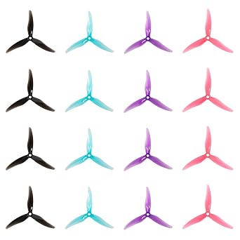 Gemfan Hurricane 51477 3-Blades PC Props Compatible 2206-2407 Brushless Motor for Popo RC Quadcopter FPV Racing Drone 16pcs 8CW 8CCW
