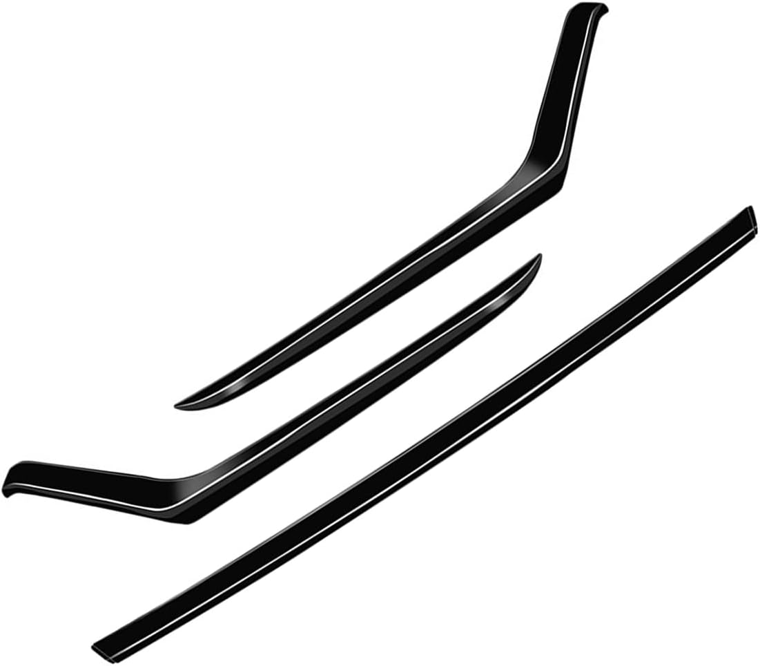 Front Hood Bonnet Cover Trim for Toyota Grand Highlander 2024 2025 Center Grille Grill Cover Molding Exterior Decoration Accessories 3PC Black