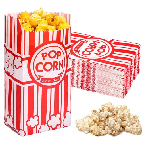 135 Stück Popcorn Tüten Papiertüten Popcorntüten Klein Snacktüten für Schokolade Bonbons Süßigkeiten