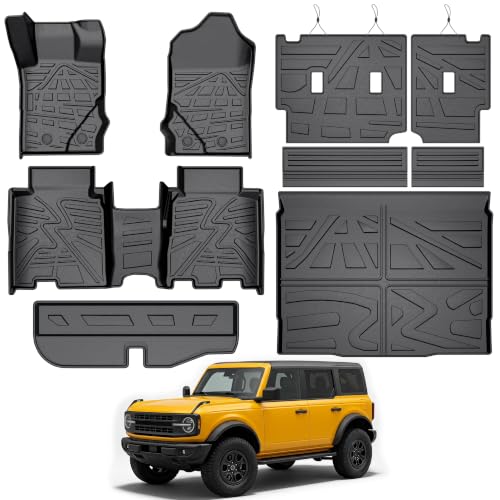 Image of KARPAL Floor Mats for 2021-2026 Ford Bronco 4 Door Full-Coverage Set