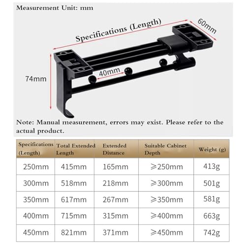 Tringle penderie extensible gain de place charge lourde 45kg - 3