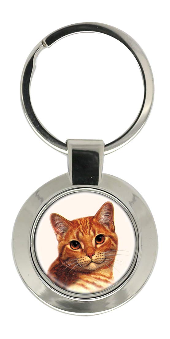 Ginger Shorthair Cat Key Ring