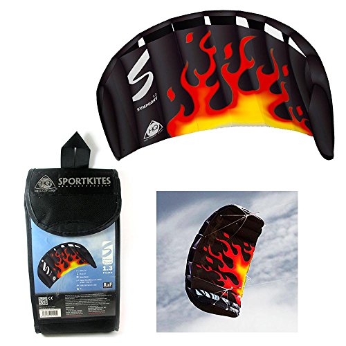 Hq 1.3M Symphony Beach Flame Trainer Kite Kiteboard Foil Power Control Bar Stunt #TOP5