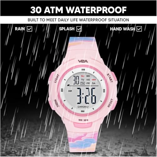 Image of V2A Kids Watch - Waterproof Multi-Functional Digital Sports Watch for Ages 5-13, 30M Water Resistance, Gift for 5-10 Year Olds