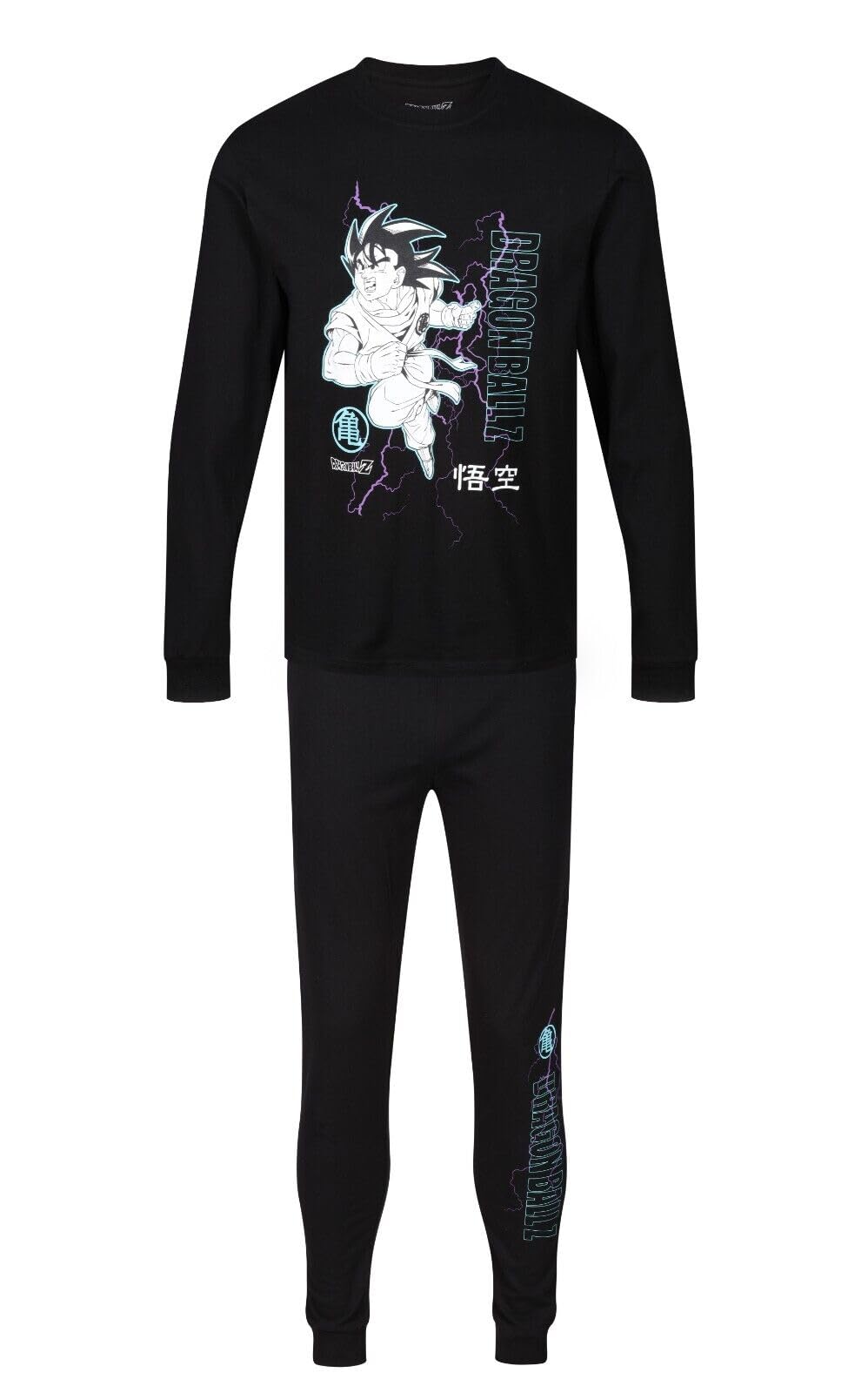 Mens Pyjamas Cartoon Character Cuffed Hems Jogger Style Night Sleep Lounge Wear PJ Sets XS to XXL New (D.Ball.Z - XXL)