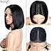 JOEDIR HAIR Bob Lace Front Wig Human Hair Short Bob Wig ８inch Natural Black T Part Lace Bob Wig for Black Women 150% Density