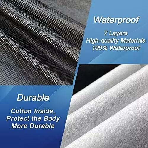 Image of KouKou Waterproof SUV Car Cover Suitable for Kia Soul from 2009 to 2025, 7 Layers Heavy Duty Car Cover Waterproof All Weather with Zipper Door for Sun Rain Snow Dust Uv Protection.Black