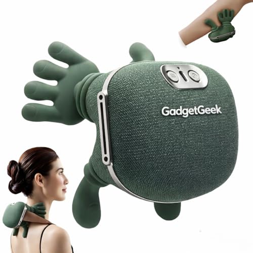 Image of Neck Massager for Pain Relief with Heat & Red Light Therapy | Enjoy soothing cervical pain relief with the GadgetGeek electric neck massager featuring heat and red light therapy.