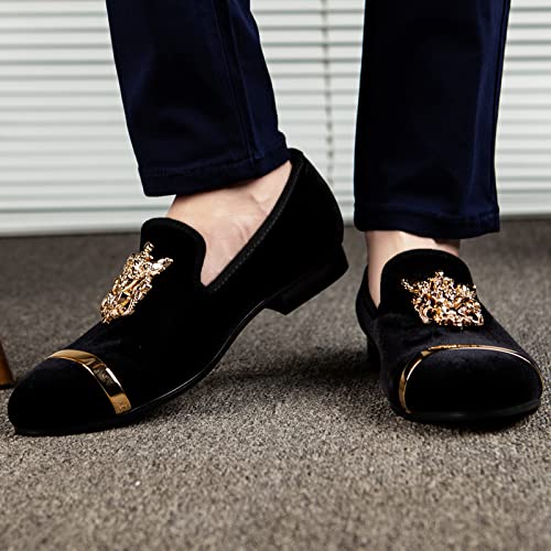 Image of Meijiana Men's Fashion Classic Microfiber PU Leather Loafers and Weeding Dress Shoes for Men
