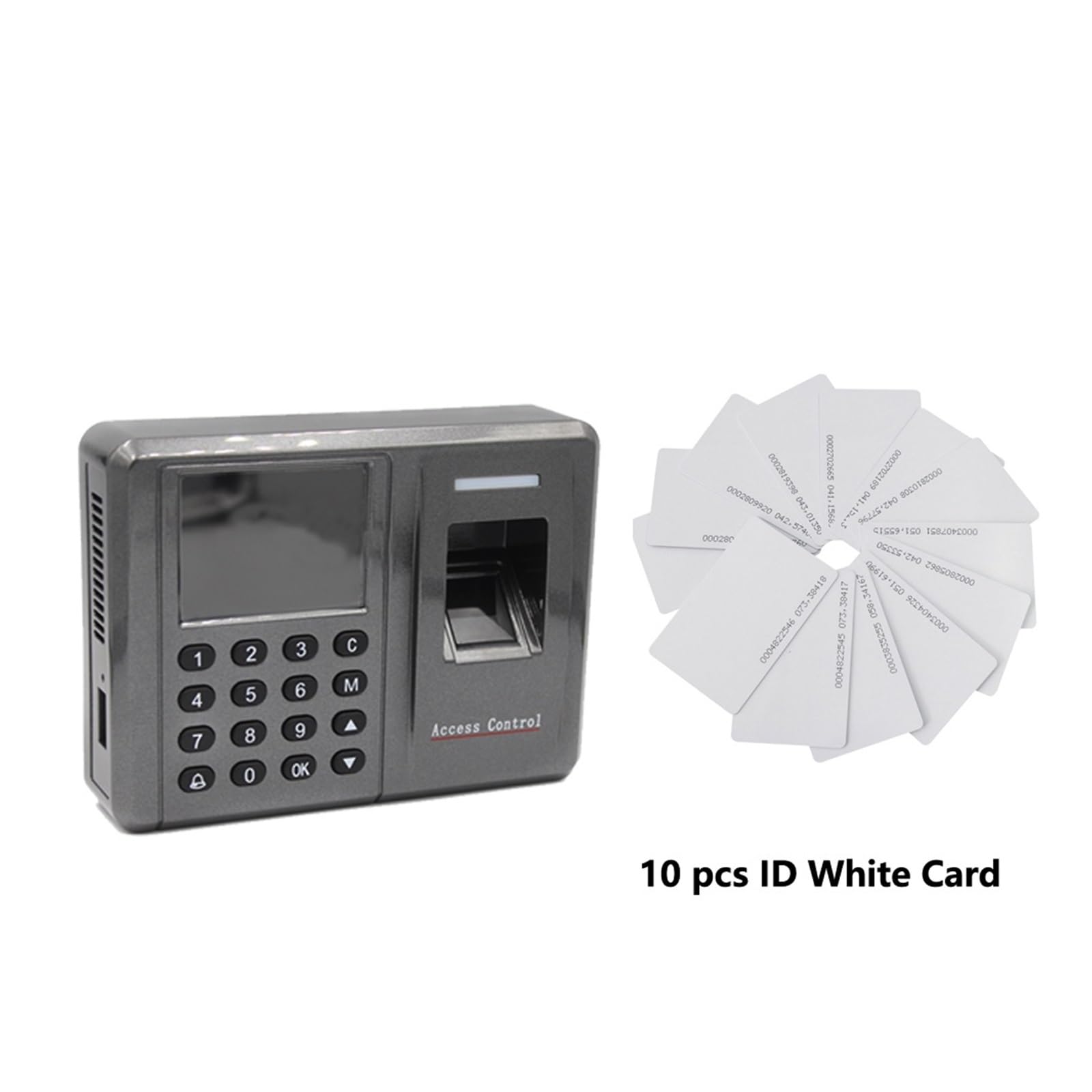 Pointeuse Système Biométrique De Contrôle D'accès Par Empreinte Digitale, Interphone Présence, Reconnaissance(F20 and 10 ID cards)