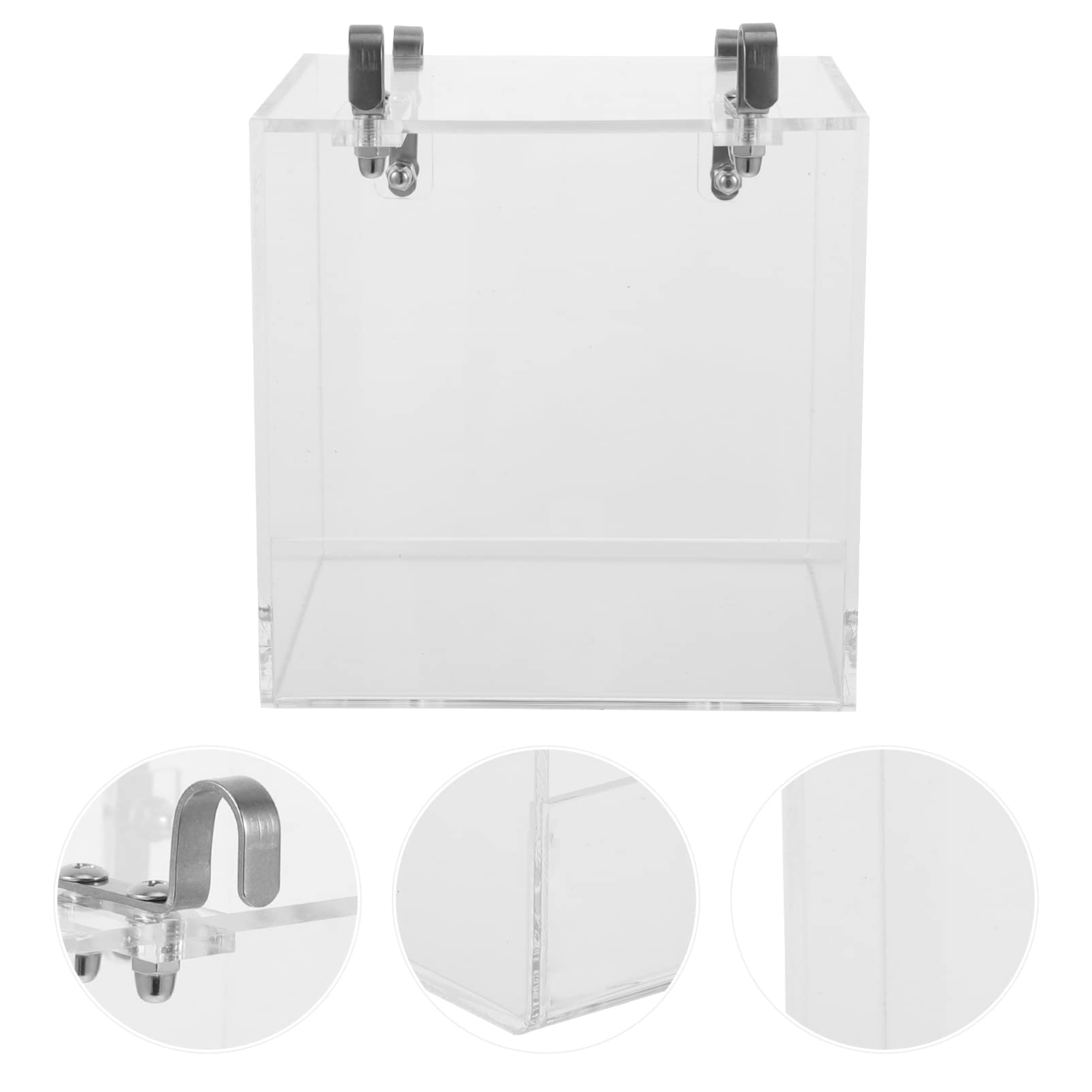 ULTECHNOVO Vogelbad Acryl Vogelbadebecken Duschbox Transparent Kompakt für Kleine Papageien und Finken Haustierbedarf Vogelkäfigzubehör