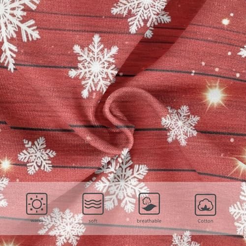 Toddler Girl Briefs, White Snowflakes Wooden Girls' Cotton Brief Underwear, 2–8 Years3