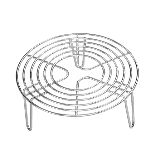 Xiraivke 304�X�e�����X�|����̉~�`�������b�N���͓�h���ƒ�p�����M�n���h�������f�M���b�N�����푽�@�\���ъ탉�b�N�ϔM�f�M���b�N�����ɕ֗��ȃL�b�`���p�i�X�^���h������ (6�R�C���i���a18 cm�A����7 cm�j)