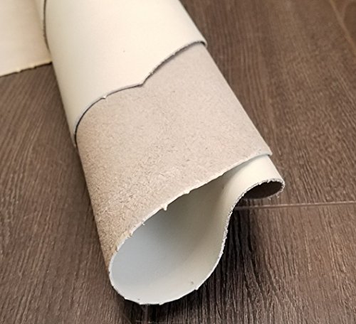 NAT Leathers White Offwhite Bone Smooth Nappa 3.0-3.5 oz 10-13 sq.ft. Footwear Shoe Handbag Craft Cowhide Genuine Cow Leather Hide Skin (10 sq.ft)