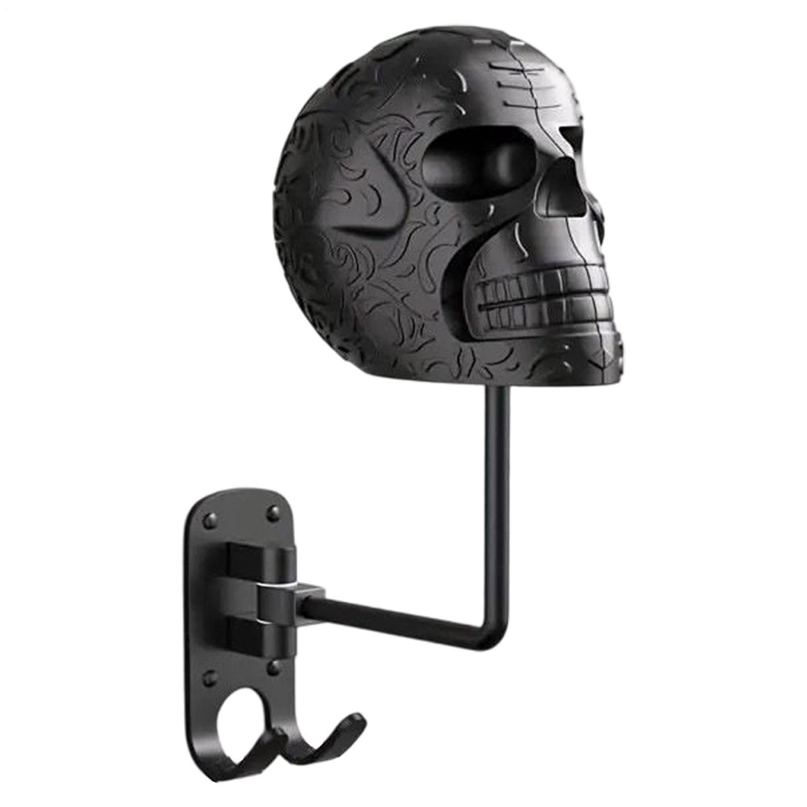 Accroche casque crâne pour décorer un garage de motard ou une entrée rock