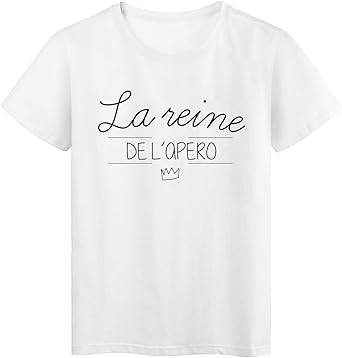 Youdesign T Shirt Imprime Citation La Reine De L Apero Ref 22 Amazon Fr Vetements