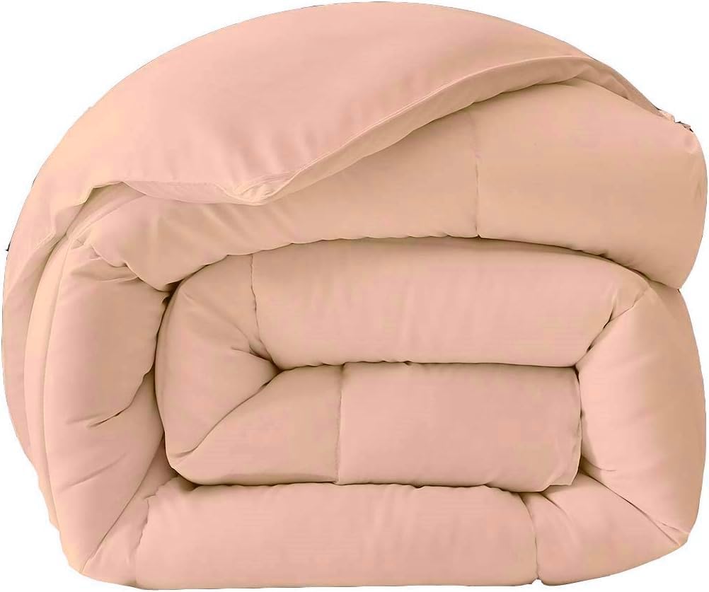 1-Piece Cotton Egytian Hotel Quality Comforter, 1000-Thread Count for 600-GSM Comforter(90x102) Inch, King Size, Peach