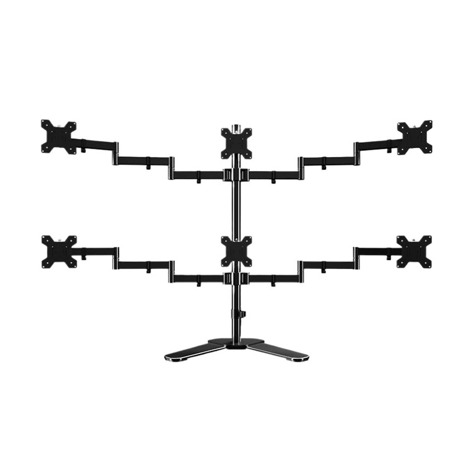 Support de bureau pour six écrans avec bras articulés robustes - 2