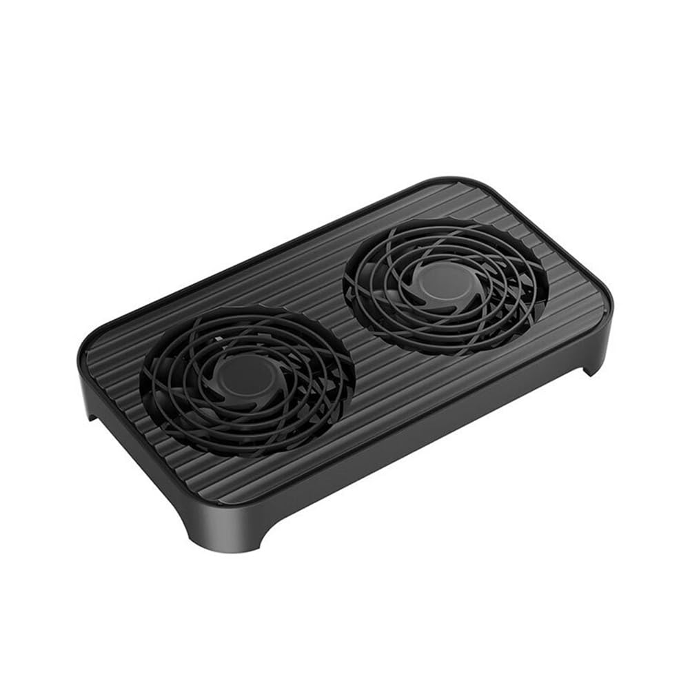 Z-X4 - Base di raffreddamento per router con doppio ventilatore, connettore di alimentazione USB e supporto per dissipatore di da 140 mm, per raffreddare l'host