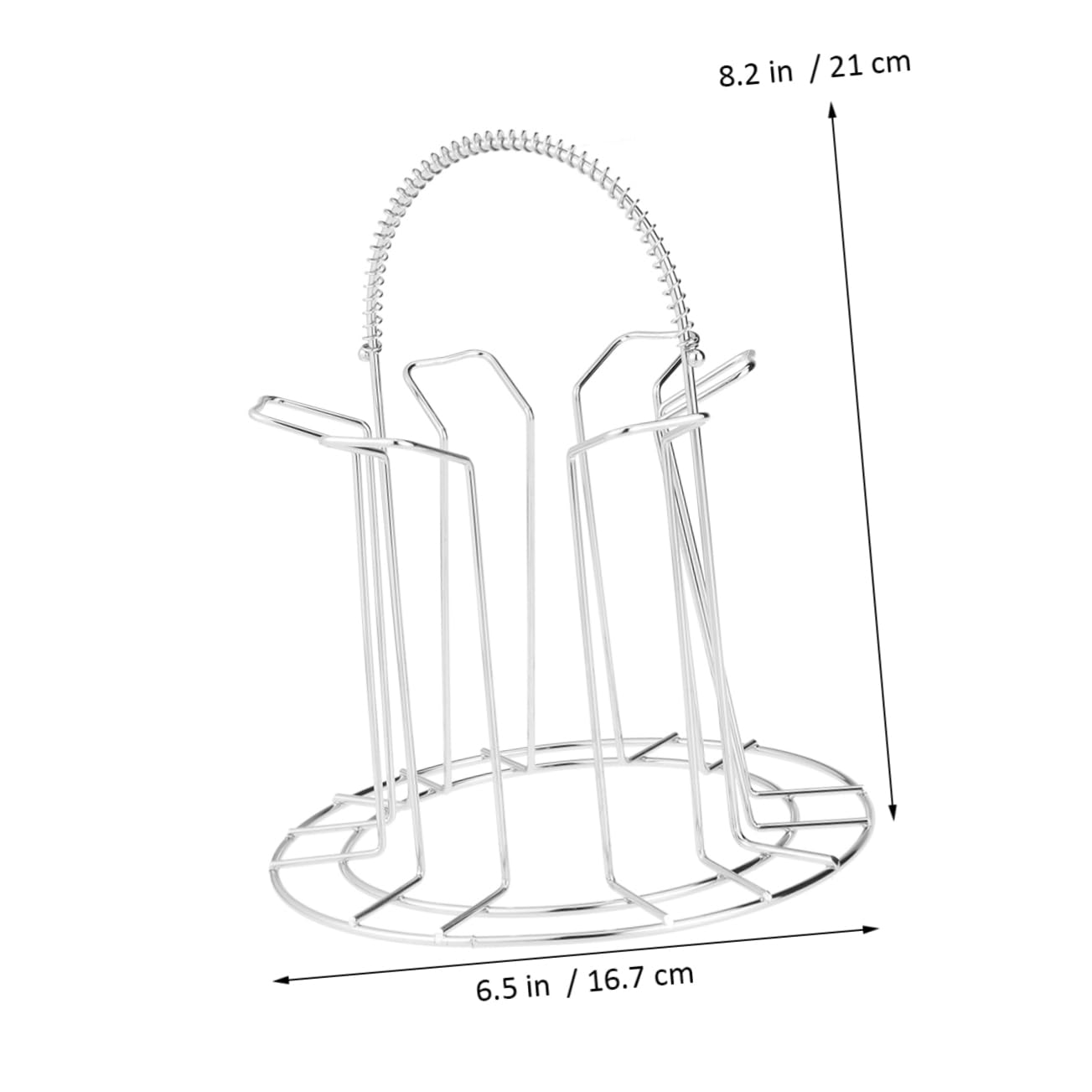 OFFSCH 2 Pcs Stainless Steel Wine Glass Holder Upside Down Drain Rack for Cups Sturdy Kitchen Storage Tool for Organizing Stemware and Keeping Counter Clean