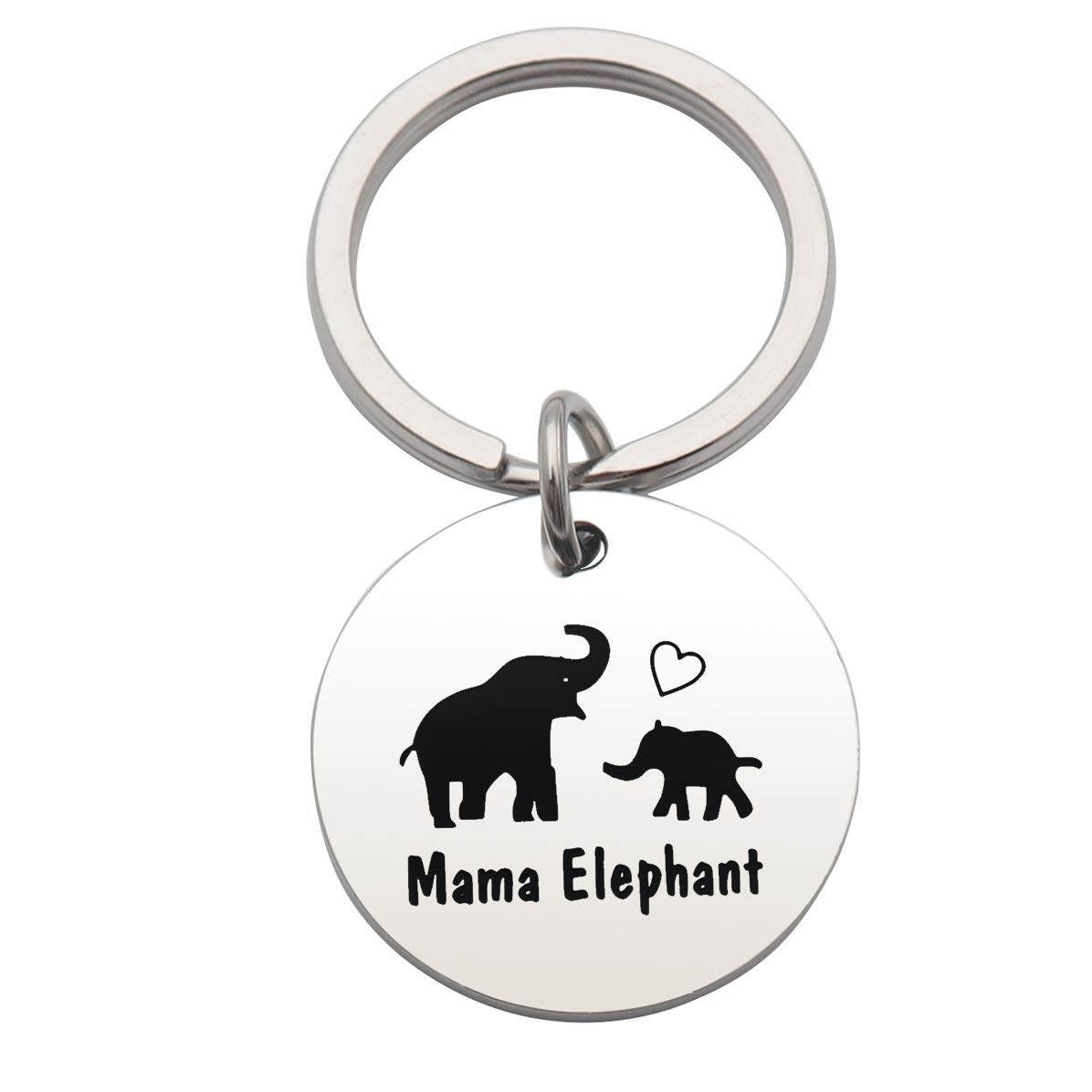 ChenhuaMom Gifts Mama Elephant Keychain Cub Elephant Keychain Gift for Mom